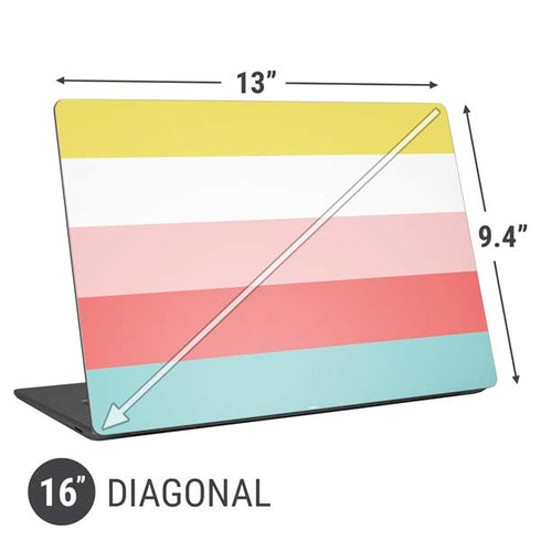 Spring Stripes Universal Laptop 16in (13 x 9.4in) Skin