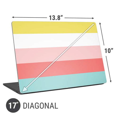 Spring Stripes Universal Laptop 17in (13.8 x 10in) Skin