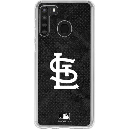 MLB St Louis Cardinals Dark Wash Galaxy A21 Clear Case