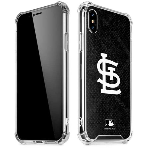 MLB St Louis Cardinals Dark Wash iPhone XS Max Clear Case