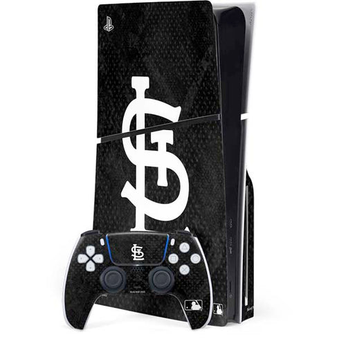 MLB St Louis Cardinals Dark Wash PS5 Slim Disk Bundle Skin