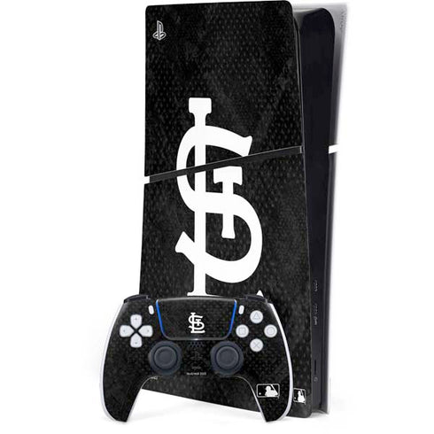 MLB St Louis Cardinals Dark Wash PS5 Slim Digital Edition Bundle Skin