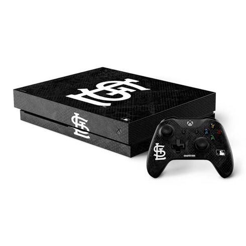 MLB St Louis Cardinals Dark Wash Xbox One X Bundle Skin