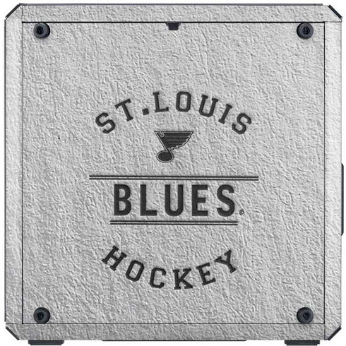 NHL St. Louis Blues Black Text Cooler Master MasterBox Q300L Mini Tower Skin