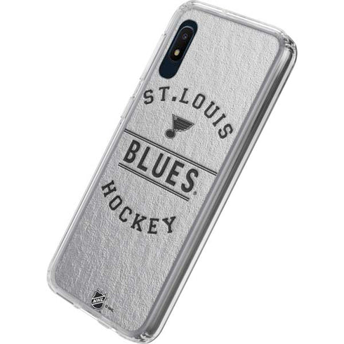 NHL St. Louis Blues Black Text Galaxy A10e Clear Case