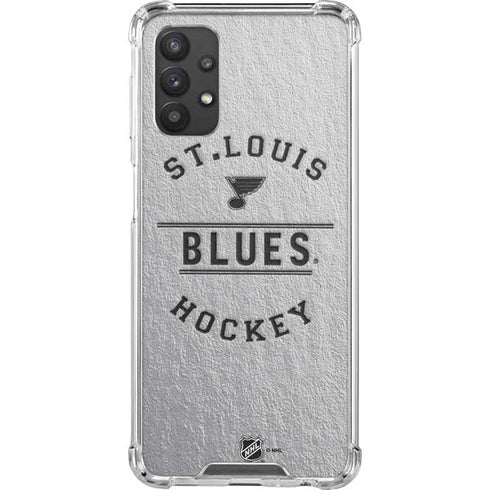 NHL St. Louis Blues Black Text Galaxy A32 5G Clear Case