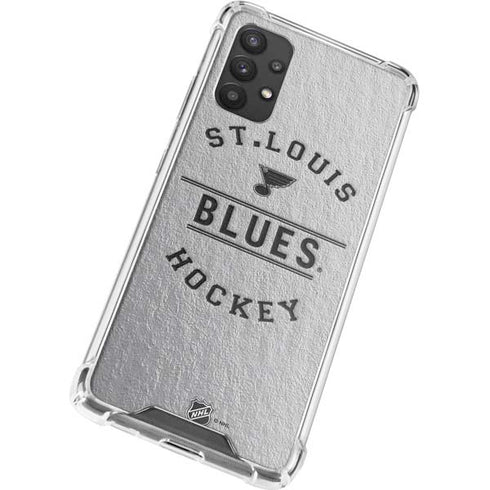 NHL St. Louis Blues Black Text Galaxy A32 5G Clear Case