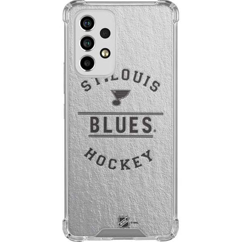 NHL St. Louis Blues Black Text Galaxy A53 5G Clear Case