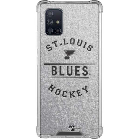 NHL St. Louis Blues Black Text Galaxy A71 5G Clear Case
