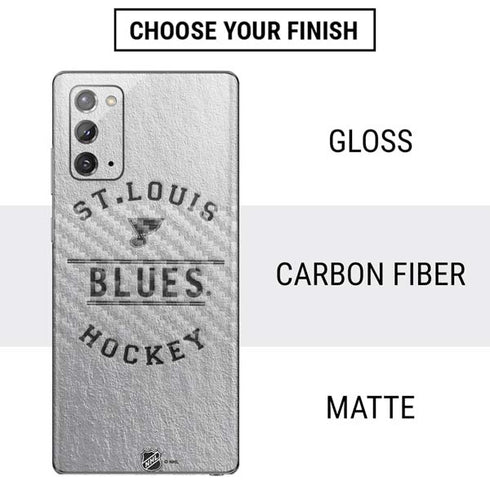 NHL St. Louis Blues Black Text Galaxy Note20 5G Skin