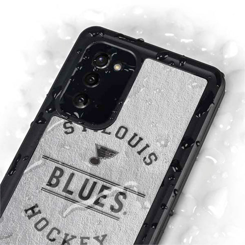 NHL St. Louis Blues Black Text Galaxy Note20 5G Waterproof Case