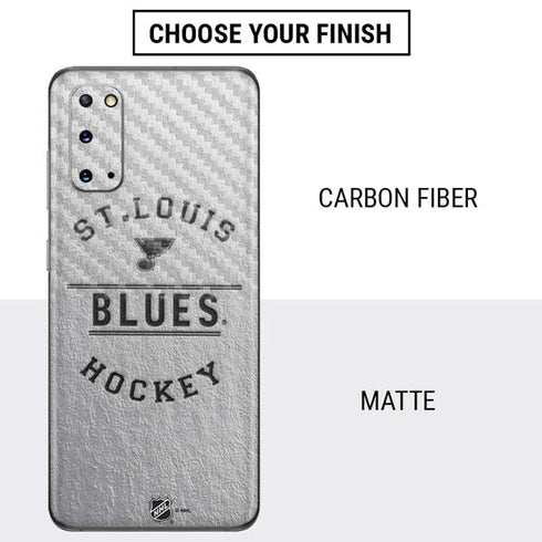 NHL St. Louis Blues Black Text Galaxy S20 Skin