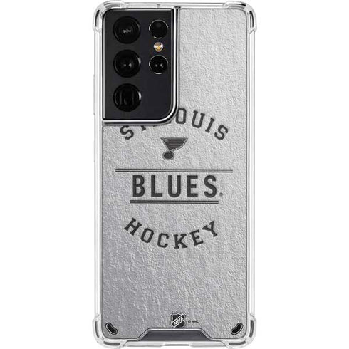 NHL St. Louis Blues Black Text Galaxy S21 Ultra 5G Clear Case