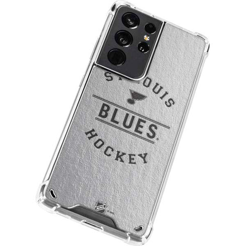 NHL St. Louis Blues Black Text Galaxy S21 Ultra 5G Clear Case