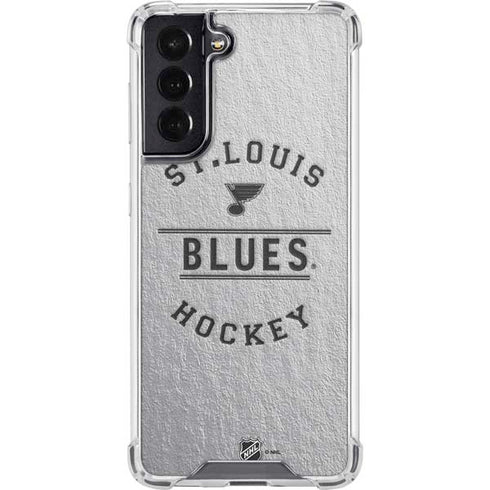 NHL St. Louis Blues Black Text Galaxy S22 Clear Case