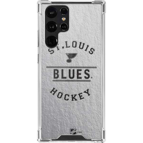NHL St. Louis Blues Black Text Galaxy S22 Ultra Clear Case