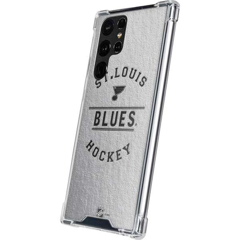 NHL St. Louis Blues Black Text Galaxy S22 Ultra Clear Case