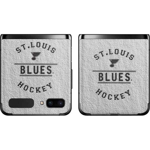 NHL St. Louis Blues Black Text Galaxy Z Flip Skin