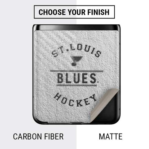 NHL St. Louis Blues Black Text Galaxy Z Flip Skin