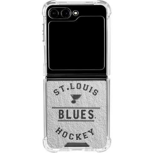 NHL St. Louis Blues Black Text Galaxy Z Flip5 5G Clear Case