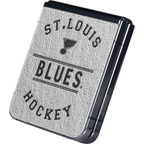 NHL St. Louis Blues Black Text Galaxy Z Flip5 5G Skin