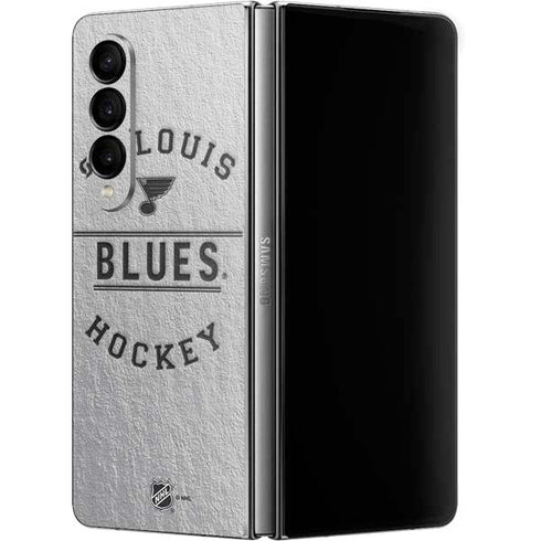 NHL St. Louis Blues Black Text Galaxy Z Fold4 5G Skin