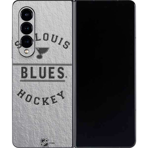 NHL St. Louis Blues Black Text Galaxy Z Fold4 5G Skin