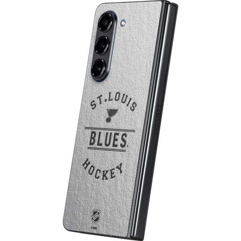 NHL St. Louis Blues Black Text Galaxy Z Fold5 5G Skin