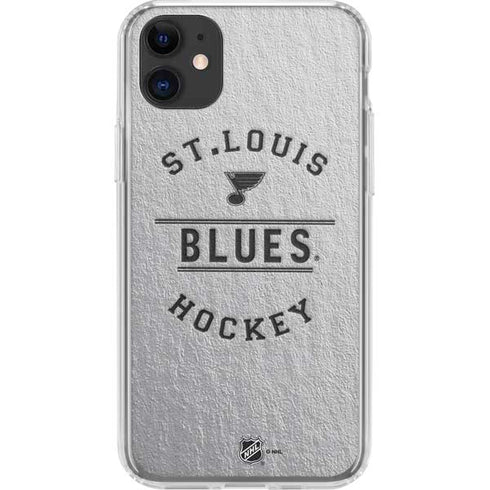 NHL St. Louis Blues Black Text iPhone 11 Clear Case