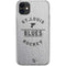 NHL St. Louis Blues Black Text iPhone 11 Clear Case