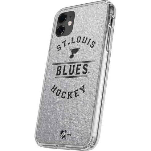 NHL St. Louis Blues Black Text iPhone 11 Clear Case