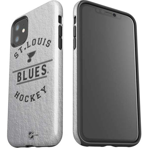 NHL St. Louis Blues Black Text iPhone 11 Impact Case