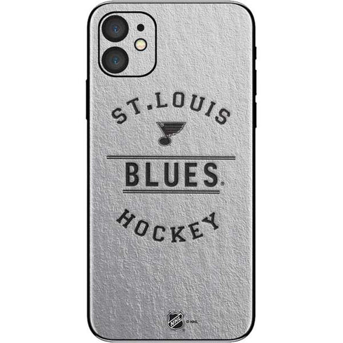 NHL St. Louis Blues Black Text iPhone 11 Skin