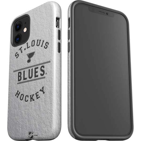 NHL St. Louis Blues Black Text iPhone 12 Impact Case