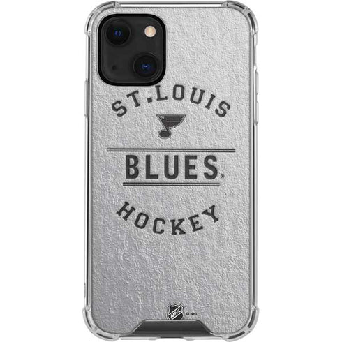 NHL St. Louis Blues Black Text iPhone 13 Mini Clear Case
