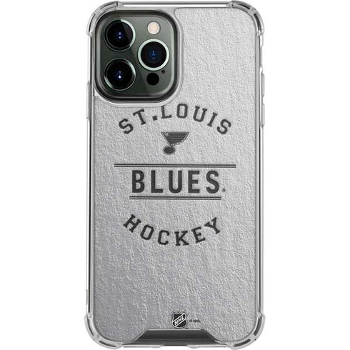 NHL St. Louis Blues Black Text iPhone 13 Pro Max Clear Case