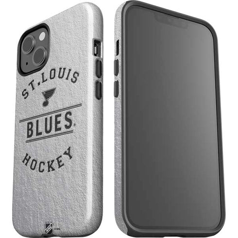 NHL St. Louis Blues Black Text iPhone 14 Impact Case