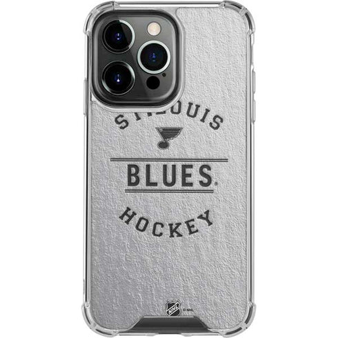 NHL St. Louis Blues Black Text iPhone 14 Pro Clear Case