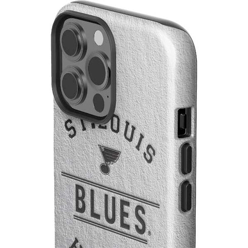 NHL St. Louis Blues Black Text iPhone 15 Pro Max Impact Case
