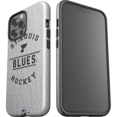 NHL St. Louis Blues Black Text iPhone 15 Pro Max Impact Case