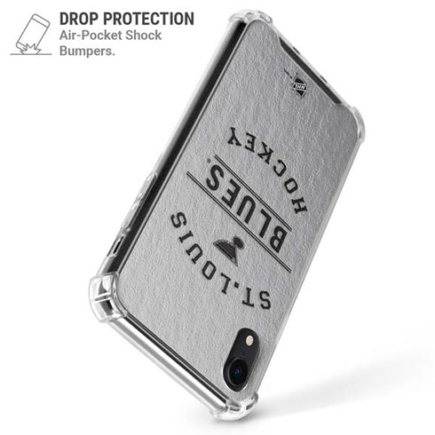 NHL St. Louis Blues Black Text iPhone XR Clear Case