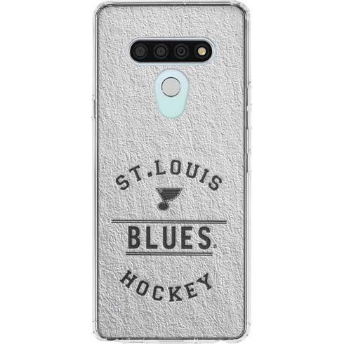 NHL St. Louis Blues Black Text LG Stylo 6 Clear Case