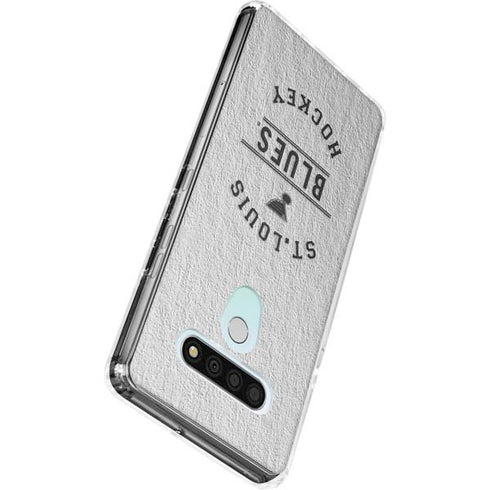 NHL St. Louis Blues Black Text LG Stylo 6 Clear Case