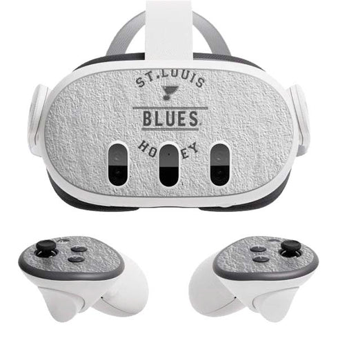 NHL St. Louis Blues Black Text Meta Quest 3 Skin