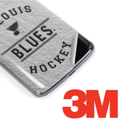 NHL St. Louis Blues Black Text Moto E5 Plus Skin