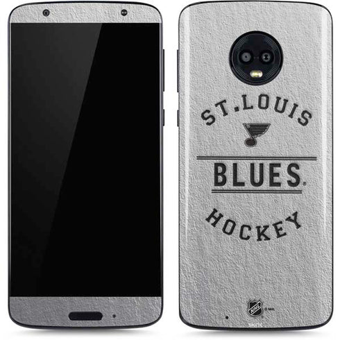 NHL St. Louis Blues Black Text Moto G6 Skin