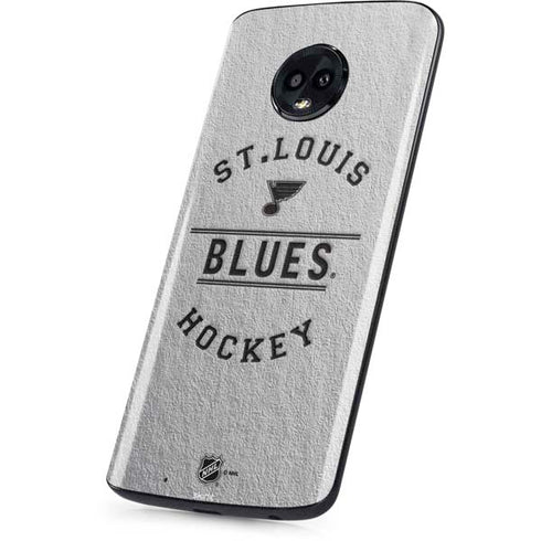 NHL St. Louis Blues Black Text Moto G6 Skin