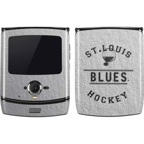 NHL St. Louis Blues Black Text Motorola RAZR Skin