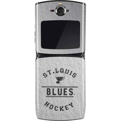 NHL St. Louis Blues Black Text Motorola RAZR Skin