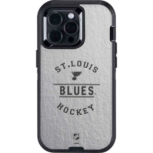 NHL St. Louis Blues Black Text Otterbox Defender iPhone Skin